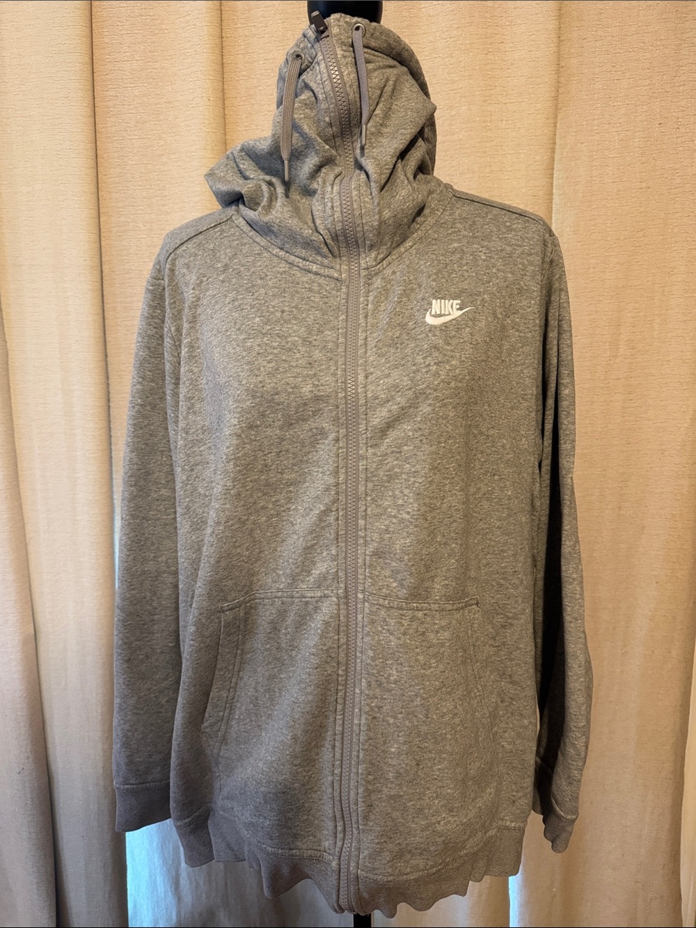 Nike Gray Lightweight Full-Zip Hoodie Jacket